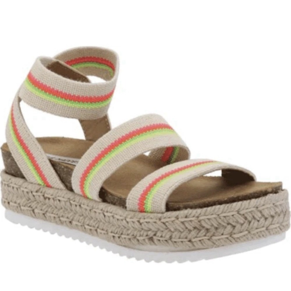 Steve Madden Kimmie Platform Espadrille Sandals Bright Multi Espadrille Size 9.5